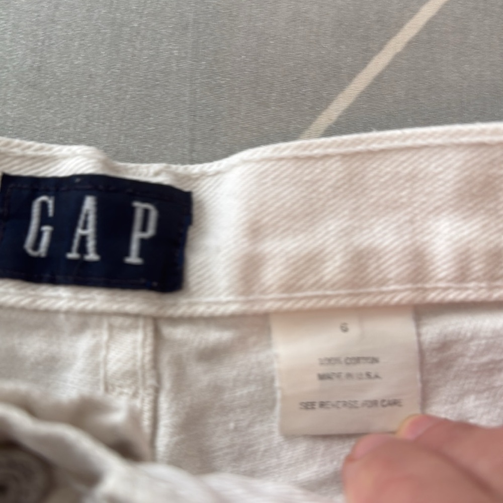 Vintage 1990s White Gap Cotton Shorts Size 6 - Picture 7 of 7